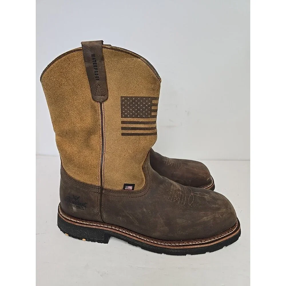 Thorogood Men's 11" Composite Toe WP Western Wellington U.S.A. 804-4338 11D - Picture 2 of 8